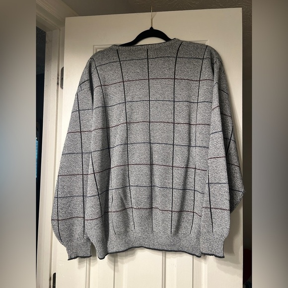 Fairway Sport Grey Plaid Golf Sweater, Size Large, Pullover - Picture 4 of 4